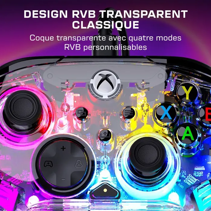 Turtle Beach Afterglow Manette de jeu filaire Transparente pour Xbox et PC Turtle Beach Afterglow Manette de jeu filaire Transparente pour Xbox et PC