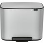 Brabantia Bo Poubelle à pédale blanche, 3 x 11 L
