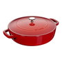 Staub Casserole ronde Chistera 28 cm rouge cerise, Référence 40511-474-0 (405114740)