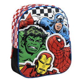Cerdá Mochila enfant 3D Avengers (25 x 31 x 10 cm) - Sac à dos pour enfants, licence Marvel, âge recommandé 3 ans et plus, couleur noir