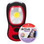Aktive Tech Lampe Torche LED Magnétique Avec Accrocheur - Modèles Assortis - Fonctionne avec Piles AAA