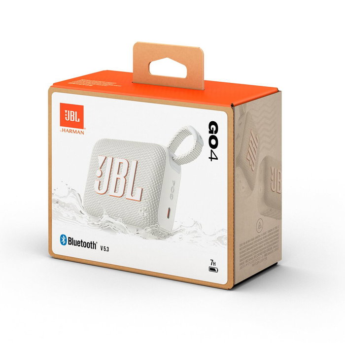 Haut-parleurs bluetooth portables JBL GO 4 Blanc Gris
