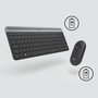 Logitech MK470 Combo Clavier et Souris Sans Fil Silencieux et Fin - Profil Slim pour Windows - Clavier AZERTY Français