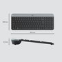 Logitech MK470 Combo Clavier et Souris Sans Fil Silencieux et Fin - Profil Slim pour Windows - Clavier AZERTY Français