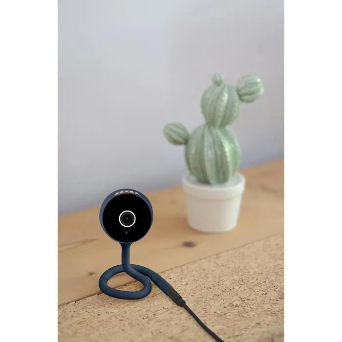 Beaba Zen Connect - Caméra vidéo surveillance bébé avec détection pleurs/mouvement, vision nocturne, capteur 3MP Full HD, Wi-Fi, application