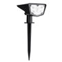 Darka Estaca de jardín solar LED 3300K IP67 regulable, Negro