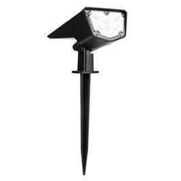 Darka Estaca de jardín solar LED 3300K IP67 regulable, Negro