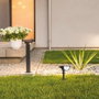 Darka Estaca de jardín solar LED 3300K IP67 regulable, Negro