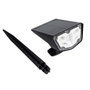 Darka Estaca de jardín solar LED 3300K IP67 regulable, Negro