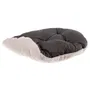 Ferplast Coussin pour Chien Relax 45/2 Double Face Coton/Fourrure - Gris/Blanc - 55 x 36 cm - Lavable Machine - Confort Toute l'Année