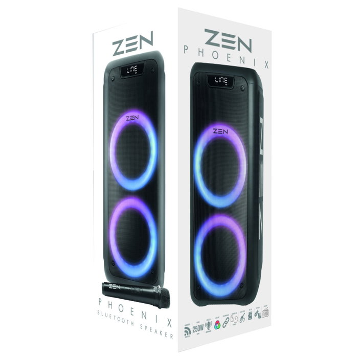 Haut-parleurs bluetooth portables ZEN PHOENIX Noir 350 W