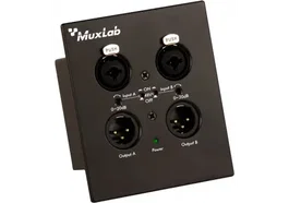 MUXLAB Wallplate XLR vers Dante 2 canaux