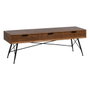BigBuy Home Table Basse LAGOM Noir Naturel Fer Bois d'hévéa 150 x 40 x 50 cm