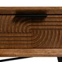 BigBuy Home Table Basse LAGOM Noir Naturel Fer Bois d'hévéa 150 x 40 x 50 cm