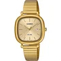 Casio LTP-B166G Montre femme dorée à quartz analogique, affichage de la date, étanche 5 bars, boîtier et bracelet plaqués