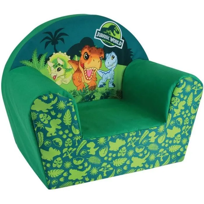 Fun House - Fauteuil Club pour enfant Dinosaures Jurassic World - Housse lavable - 52 x 33 x 42 cm - A partir de 3 ans Fun House - Fauteuil Club pour enfant Dinosaures Jurassic World - Housse lavable - 52 x 33 x 42 cm - A partir de 3 ans