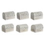 Boîte à bijoux DKD Home Decor Blanc Doré Aluminium Bois de manguier 7,5 x 5,3 x 5,3 cm (6 Unités)