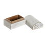 Boîte à bijoux DKD Home Decor Blanc Doré Aluminium Bois de manguier 7,5 x 5,3 x 5,3 cm (6 Unités)