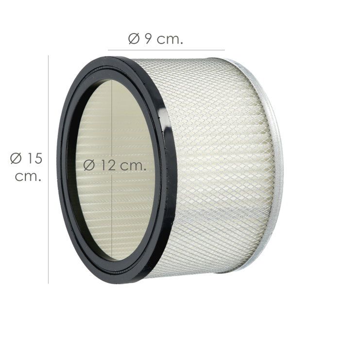 Wolfpack Filtre pour Aspirateur à Cendres 1200W 15L avec Protection Métallique