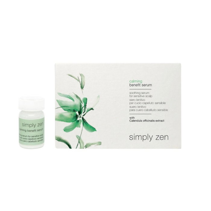 Simply Zen - Sérum Calming pour Cuir Chevelu sans Rinçage, Apaise et Traite, 12 Flacons de 5 ml Simply Zen - Sérum Calming pour Cuir Chevelu sans Rinçage, Apaise et Traite, 12 Flacons de 5 ml