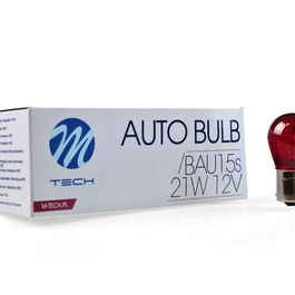 M-Tech Bau15S MTECZ59 Lampe Halogène Rouge 21W 12V 10 Unités