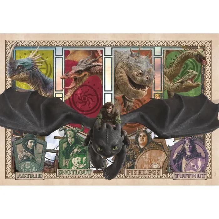 Clementoni Super - How to Train your Dragon Puzzle 300 pièces - 48,5 x 33,5 cm - Jeu d'observation pour enfants Clementoni Super - How to Train your Dragon Puzzle 300 pièces - 48,5 x 33,5 cm - Jeu d'observation pour enfants
