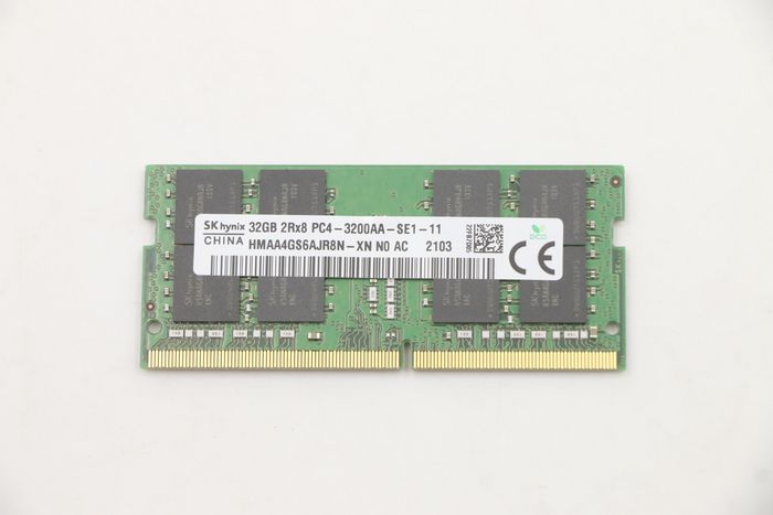 Lenovo Module de mémoire DDR4 SODIMM 32 Go 3200 MHz Lenovo Module de mémoire DDR4 SODIMM 32 Go 3200 MHz