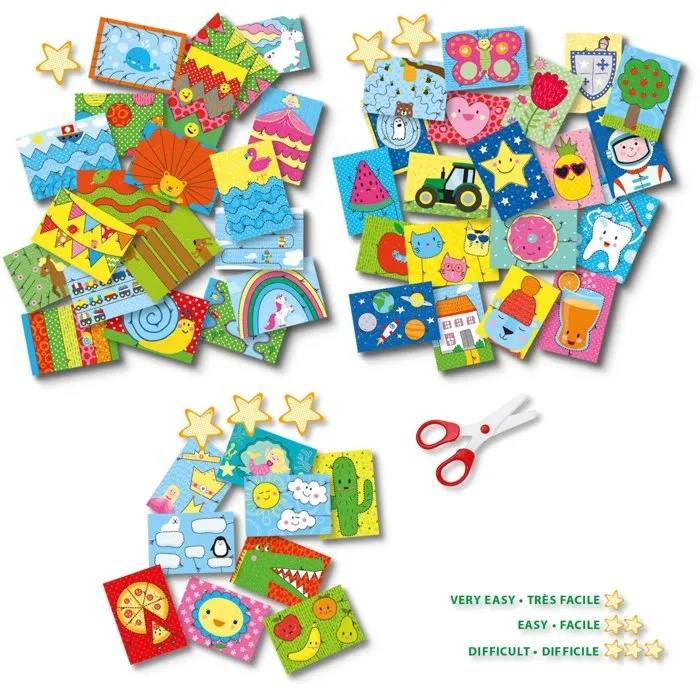 SES CREATIVE Hobby 3-6 - J'apprends a decouper Mega Kit d'activite motricite fine avec 48 feuilles d'exercices et ciseaux enfants, Age 3 ans et plus
