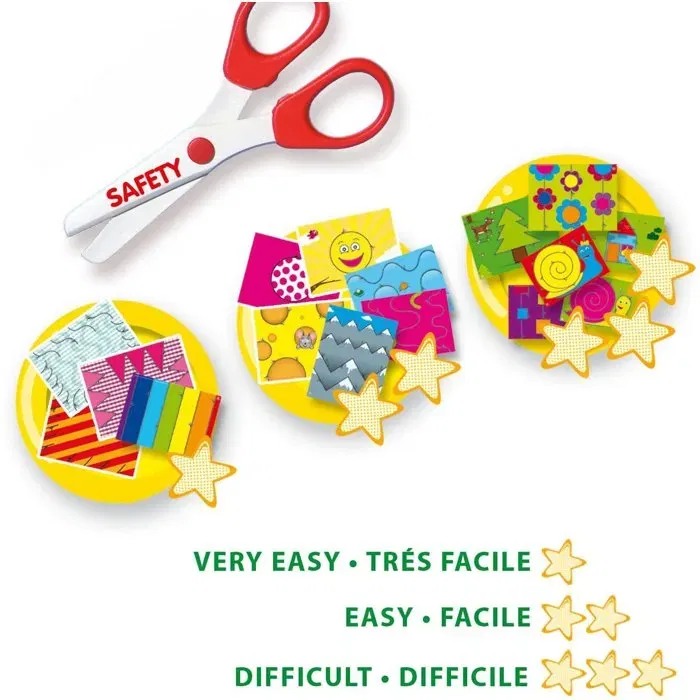 SES CREATIVE Hobby 3-6 - J'apprends a decouper Mega Kit d'activite motricite fine avec 48 feuilles d'exercices et ciseaux enfants, Age 3 ans et plus