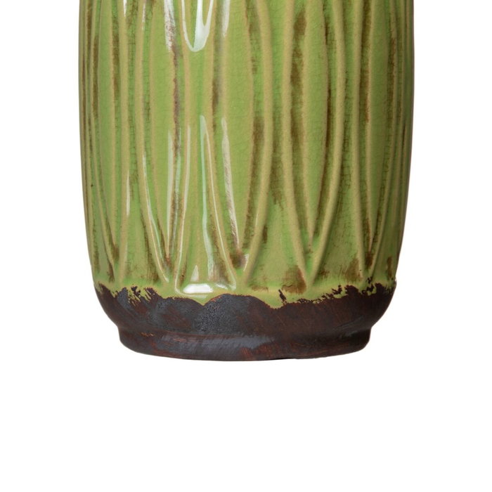 BigBuy Home Vase Pistache Céramique 12,5 x 12,5 x 22,5 cm BigBuy Home Vase Pistache Céramique 12,5 x 12,5 x 22,5 cm