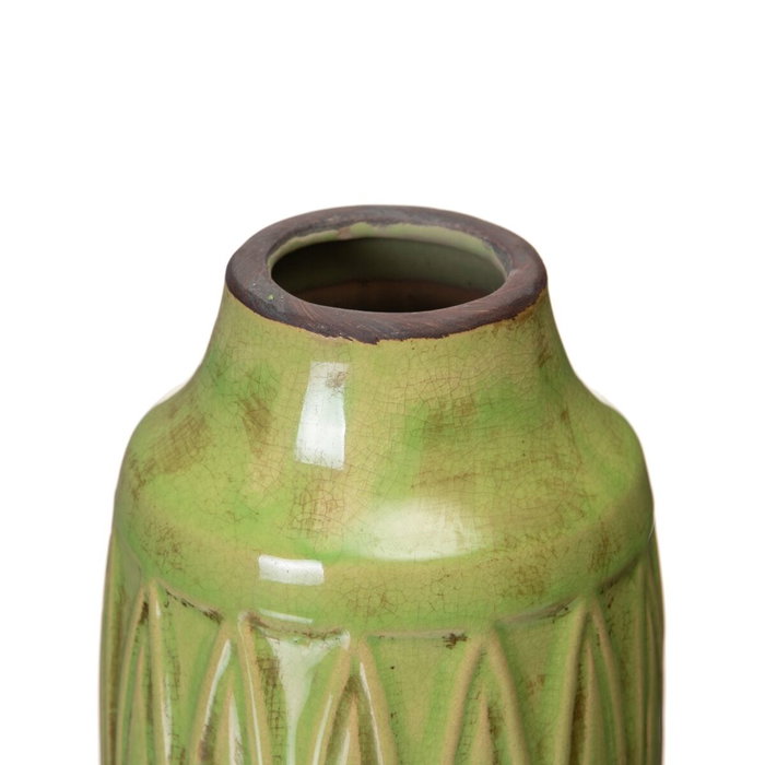 BigBuy Home Vase Pistache Céramique 12,5 x 12,5 x 22,5 cm BigBuy Home Vase Pistache Céramique 12,5 x 12,5 x 22,5 cm