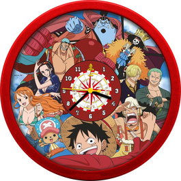 KIDS LICENSING Horloge murale One Piece avec motif anime - Diamètre 24,5 cm
