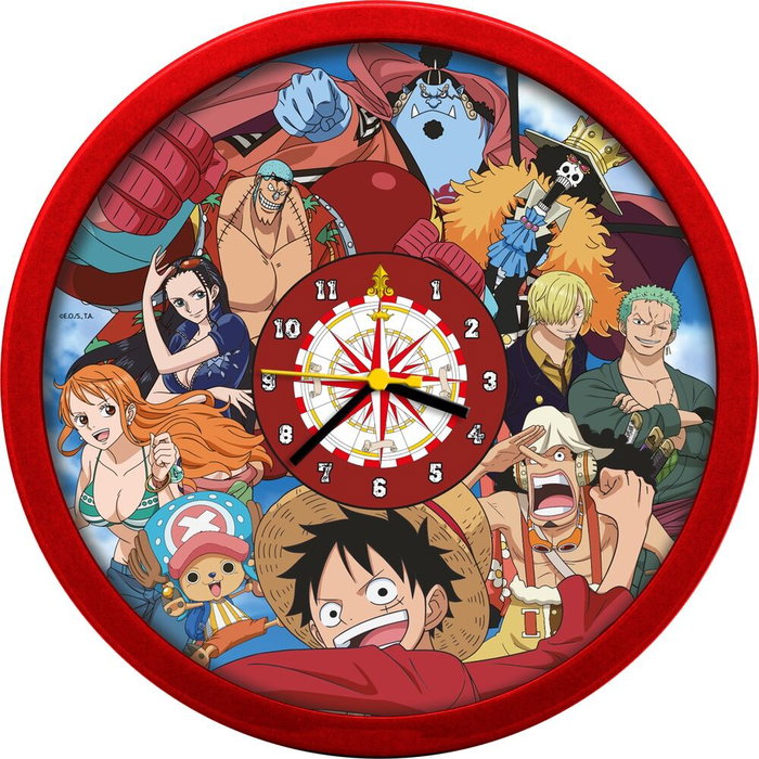 KIDS LICENSING Horloge murale One Piece avec motif anime - Diamètre 24,5 cm KIDS LICENSING Horloge murale One Piece avec motif anime - Diamètre 24,5 cm