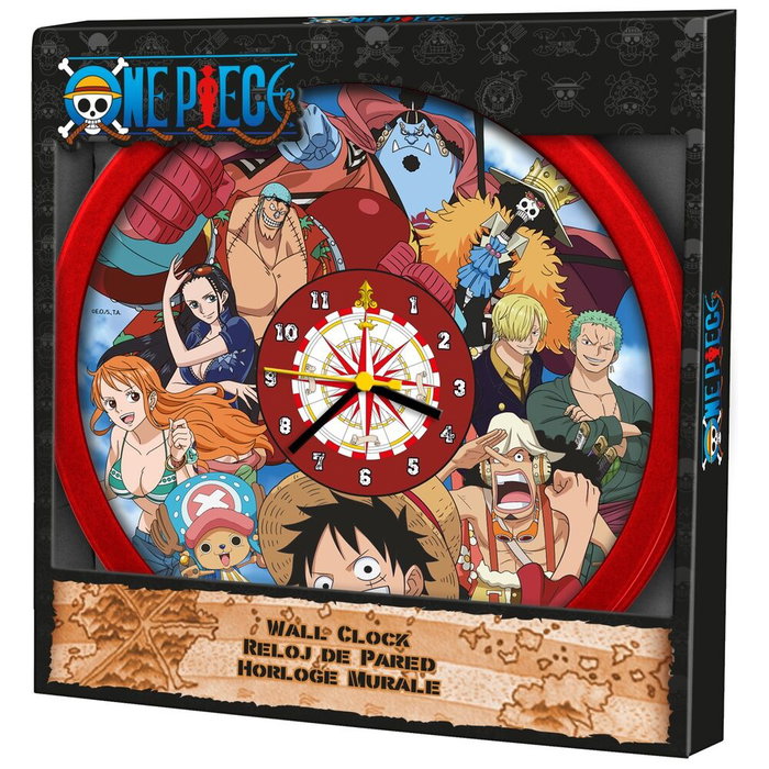 KIDS LICENSING Horloge murale One Piece avec motif anime - Diamètre 24,5 cm KIDS LICENSING Horloge murale One Piece avec motif anime - Diamètre 24,5 cm