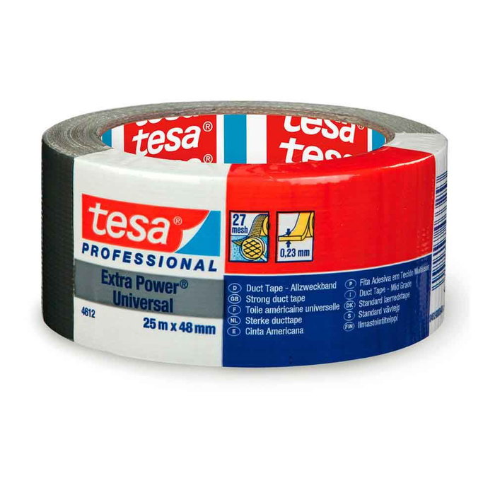 Tesa Cinta americana negra extra power universal 48 mm x 25 m Tesa Cinta americana negra extra power universal 48 mm x 25 m