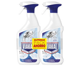 Viakal Spray Anticalcaire Anti-Goutte, Lot de 2 x 700 ml, pour Cuisine et Salle de Bain - Élimine le Tartre et Redonne l'Éclat
