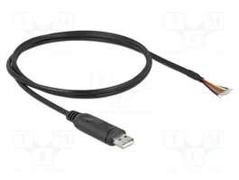 DELOCK Câble USB 2.0 vers RS232, 1m, Noir