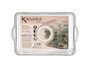 Kinvara Organisateur Réfrigérateur à Couvercle Blanc Transparent 30x12x19 cm Plastique (Set de 12)