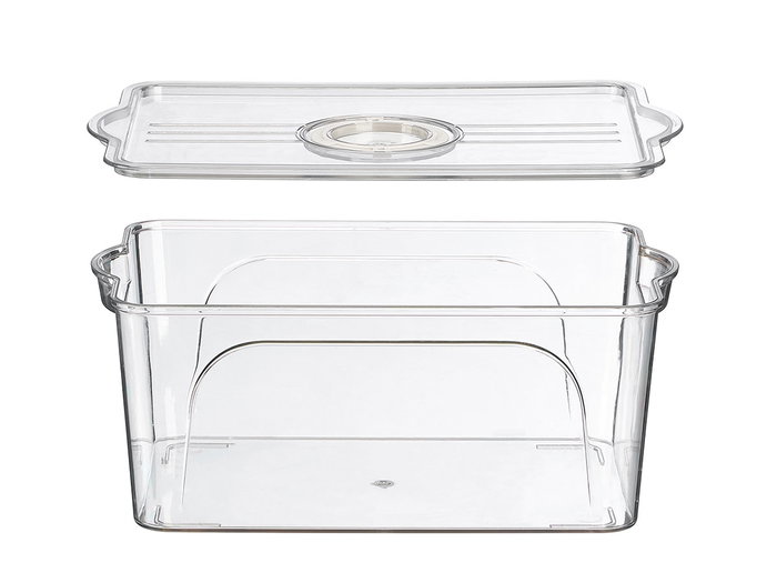 Kinvara Organisateur Réfrigérateur à Couvercle Blanc Transparent 30x12x19 cm Plastique (Set de 12) Kinvara Organisateur Réfrigérateur à Couvercle Blanc Transparent 30x12x19 cm Plastique (Set de 12)