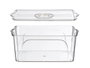 Kinvara Organisateur Réfrigérateur à Couvercle Blanc Transparent 30x12x19 cm Plastique (Set de 12)