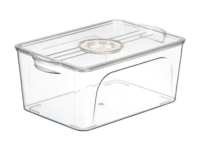 Kinvara Organisateur Réfrigérateur à Couvercle Blanc Transparent 30x12x19 cm Plastique (Set de 12) Kinvara Organisateur Réfrigérateur à Couvercle Blanc Transparent 30x12x19 cm Plastique (Set de 12)