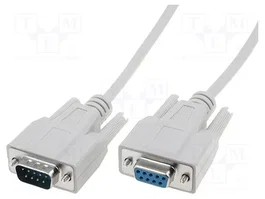 DIGITUS Câble RS232 D-Sub 9-pin, 10m, gris