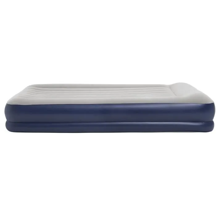 Bestway - Matelas gonflable 2 places - 203 cm x 152 cm x 36 cm - Pompe électrique intégrée - Bleu et gris - Pour camping Bestway - Matelas gonflable 2 places - 203 cm x 152 cm x 36 cm - Pompe électrique intégrée - Bleu et gris - Pour camping