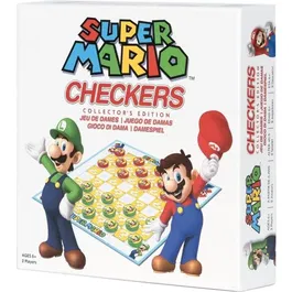 Goliath - Jeu de Société Super Mario Checkers - Jeu de Dames avec Pions Mario et Luigi - Pour Enfants à Partir de 6 Ans