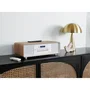 Thomson Micro-chaîne Hi-Fi Bluetooth 75W Blanc Bois - Radio FM/DAB+ CD MP3 USB AUX-IN Égaliseur LCD Télécommande