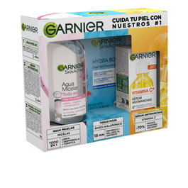 Garnier Coffret Essentiels Soins Visage 3 Pièces Eau Micellaire, Sérum Vitamine C et Masque Tissu