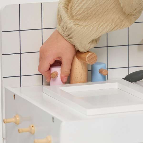 Color Baby - Cuisine en bois pour enfants, dimensions 55 x 30 x 63 cm, MDF et bois, à monter, à partir de 36 mois