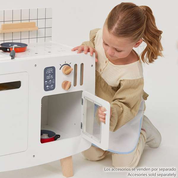 Color Baby - Cuisine en bois pour enfants, dimensions 55 x 30 x 63 cm, MDF et bois, à monter, à partir de 36 mois