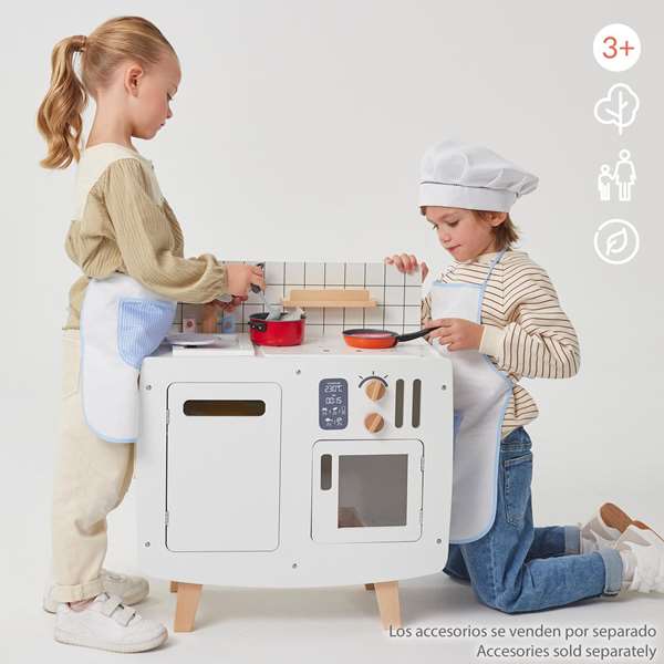 Color Baby - Cuisine en bois pour enfants, dimensions 55 x 30 x 63 cm, MDF et bois, à monter, à partir de 36 mois