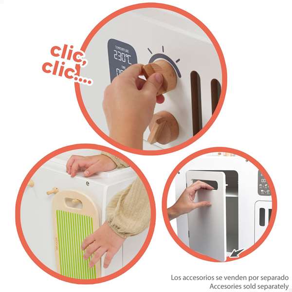 Color Baby - Cuisine en bois pour enfants, dimensions 55 x 30 x 63 cm, MDF et bois, à monter, à partir de 36 mois